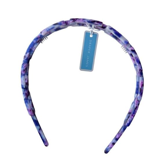 NWT Womens Draper James Chain Link High Fashion Headband in Purple Tortoise - Picture 3 of 4